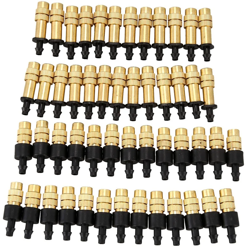 50PCS Adjustable Sprayer Brass Misting Nozzle Atomizing Sprinkler For Mini Drip Garden Watering Irrigation Spray
50PCS Adjustable Sprayer Brass Misting Nozzle Atomizing Sprinkler For Mini Drip Garden Watering Irrigation Spray