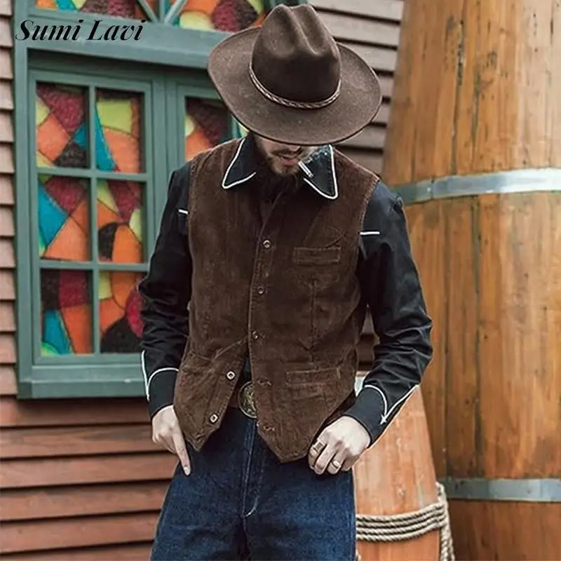 Жилетка мужская Вельветовая в рубчик, винтажный однотонный жилет без рукавов, на пуговицах, с V-образным вырезом, повседневная верхняя одежда, осень-зима
Жилетка мужская Вельветовая в рубчик, винтажный однотонный жилет без рукавов, на пуговицах, с V-образным вырезом, повседневная верхняя одежда, осень-зима