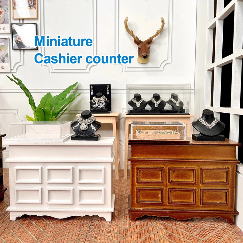 1:12 Dollhouse Miniature Jewelry Display Cabinet Storage Cabinet Cashier Counter Model Mall Scene Decor
1:12 Dollhouse Miniature Jewelry Display Cabinet Storage Cabinet Cashier Counter Model Mall Scene Decor