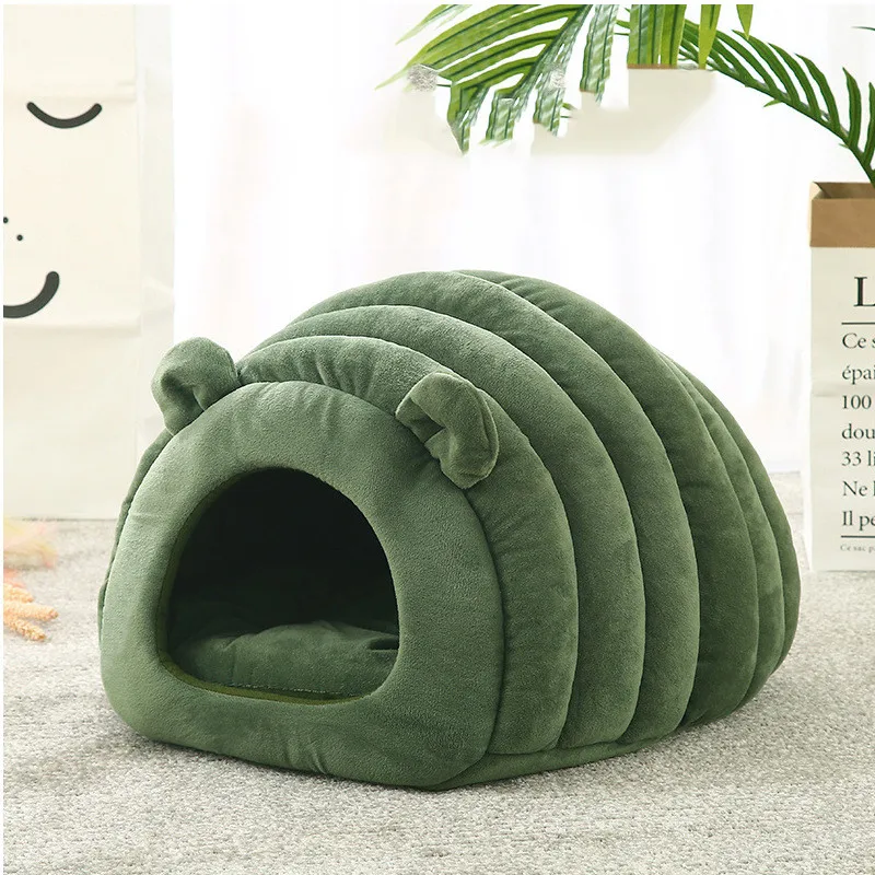 

Winter Dog Bed Self-Warming Puppy House Cozy Cat Sleeping Tent Cave Beds Indoor Kitten Nest Kennel Hut for Small Medium Dog Cats