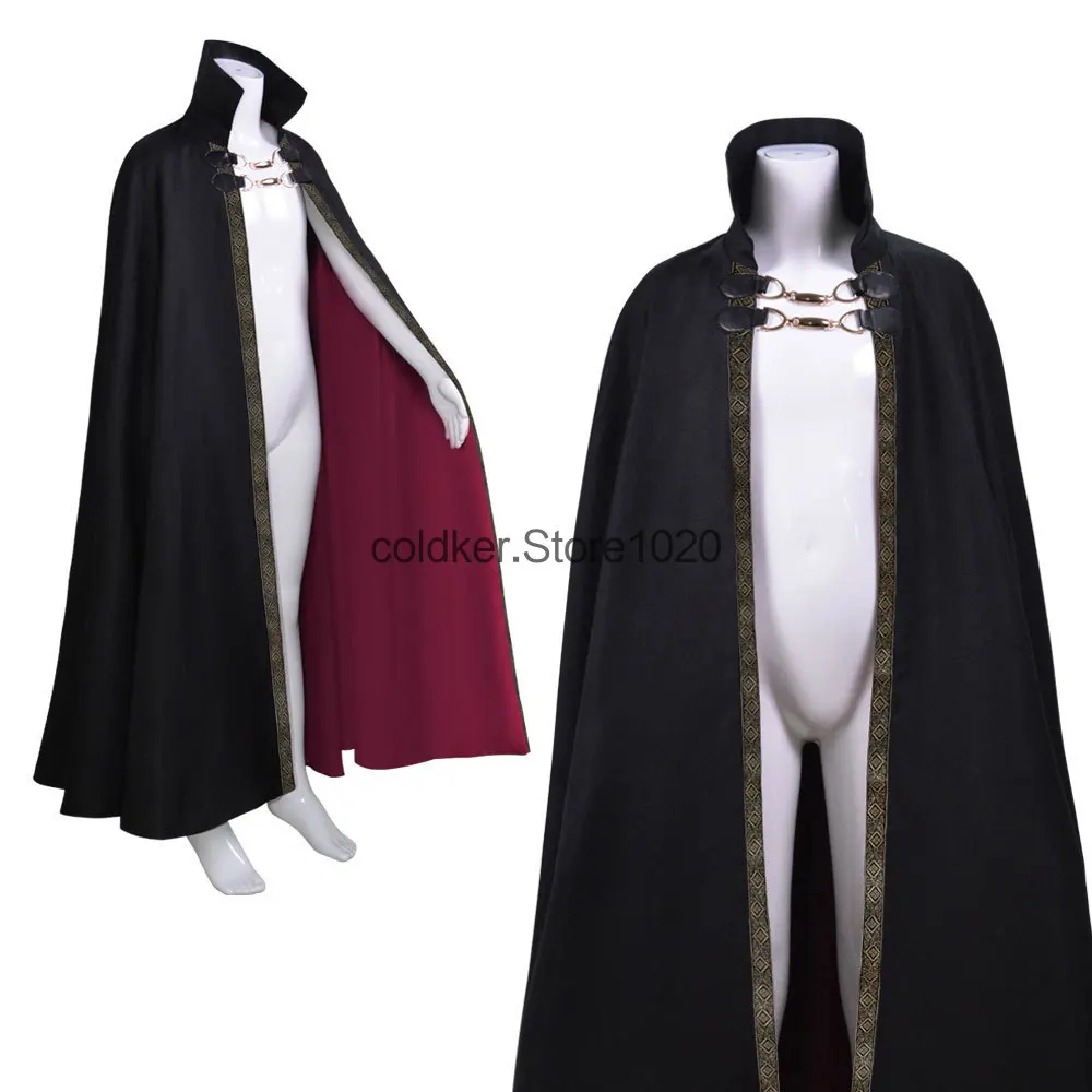 

Halloween Vampire Costume Adult Kids Dracula Devil Witch Cosplay Cape Medeival Gothic Steampunk Death Cloak Metal Chain