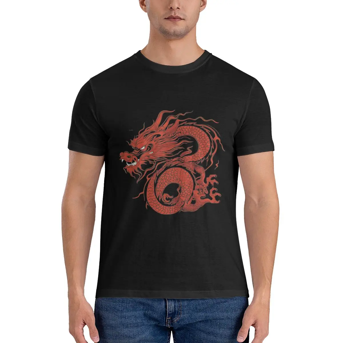 Year Of The Dragon Zodiac T-Shirt Men Dragon Vintage Cotton Tees Crew Neck Short Sleeve T Shirt Gift Idea Tops
Year Of The Dragon Zodiac T-Shirt Men Dragon Vintage Cotton Tees Crew Neck Short Sleeve T Shirt Gift Idea Tops