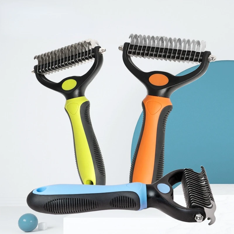 Pet Grooming Brush,2 Sided Undercoat Rake Dogs Cats,Professional Deshedding Brush Dematting Tool,Effective Removing Knot,Tangles
Pet Grooming Brush,2 Sided Undercoat Rake Dogs Cats,Professional Deshedding Brush Dematting Tool,Effective Removing Knot,Tangles