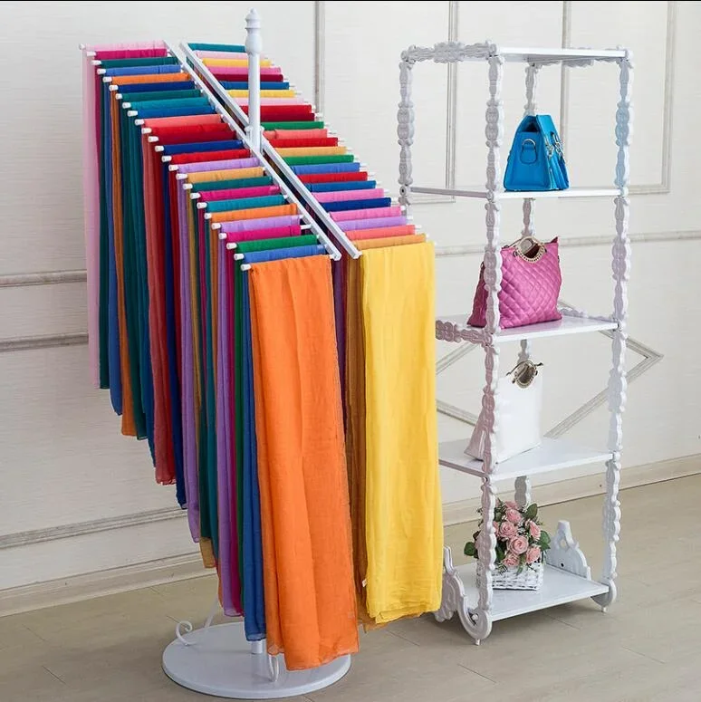 Clothing shop tieyi scarf rack floor type double row scarf rack shawl display frame cloth hanging rack bag rack
Clothing shop tieyi scarf rack floor type double row scarf rack shawl display frame cloth hanging rack bag rack