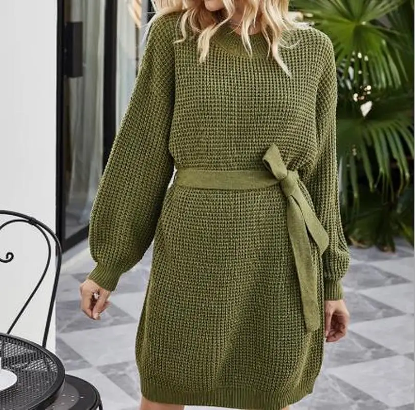 Woman Round Neck Mid-length Knitted Sweater Ladies 2021 New Long-sleeved Pullover Ladies Winter Knitted Dress Autumn and Winter
Woman Round Neck Mid-length Knitted Sweater Ladies 2021 New Long-sleeved Pullover Ladies Winter Knitted Dress Autumn and Winter