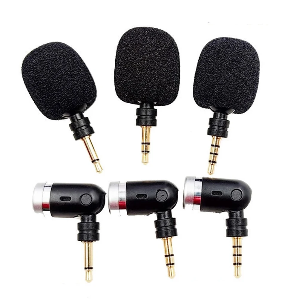 

1pc Black Noise Cancelling Microphone 3.5mm Mono Stereo 4 Pole Mic For Smartphone Computer Wireless Microphones Accessories