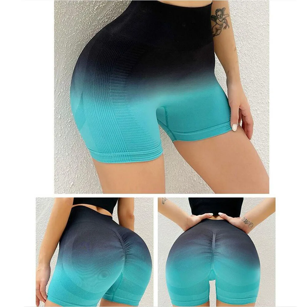 Seamless Gradient Yoga Shorts Sports Fitness High Waist Peach Hip Raise Running Shorts Workout Gym Leggings Shorts for Women 
Seamless Gradient Yoga Shorts Sports Fitness High Waist Peach Hip Raise Running Shorts Workout Gym Leggings Shorts for Women