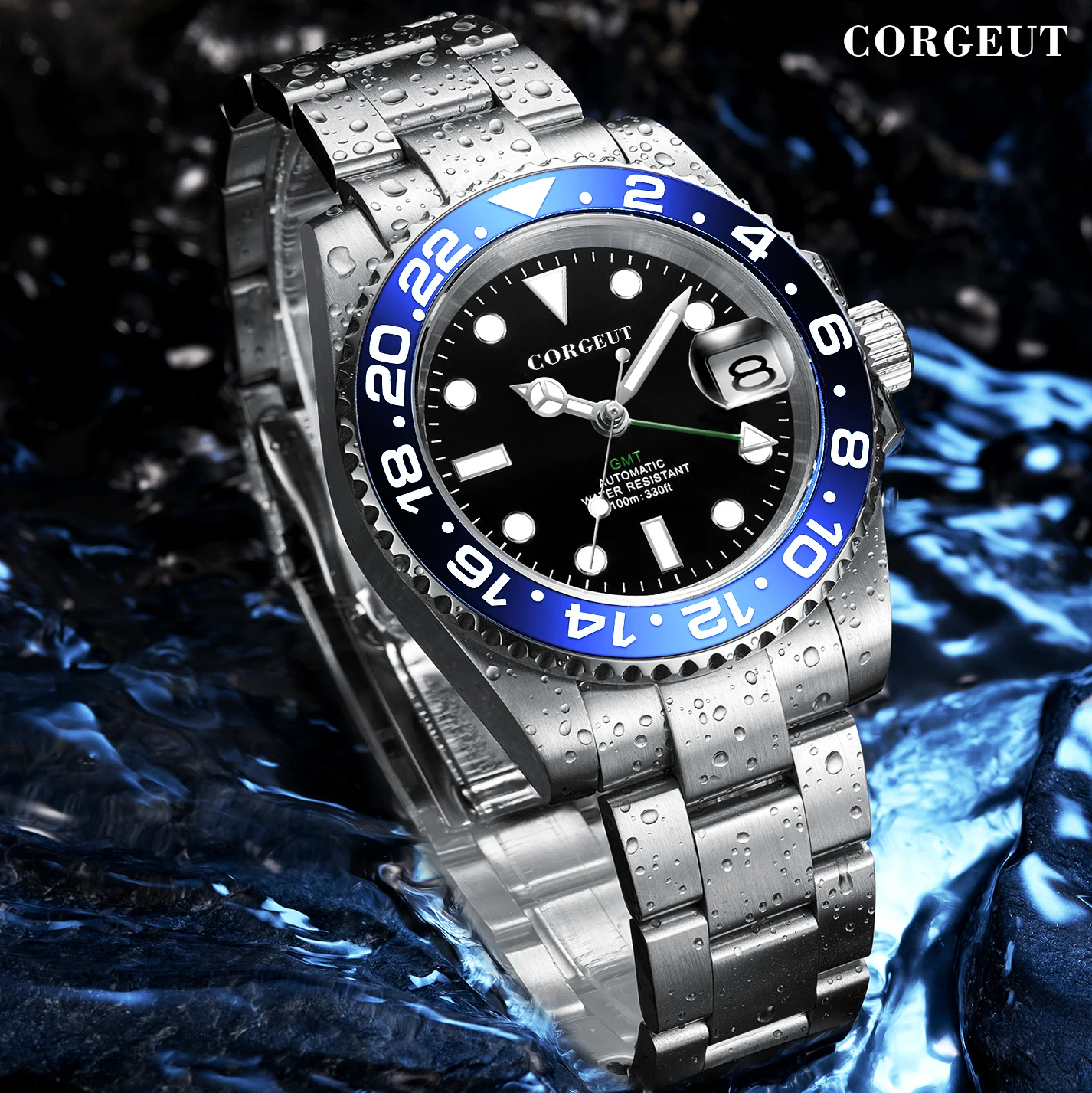 Corgeut Watch 40mm Luxury Automatic Mechanical Men NH34 Swim Waterproof 100m GMT Strap Dual Time Zone Mens Wrist Travel Watches
Corgeut Watch 40mm Luxury Automatic Mechanical Men NH34 Swim Waterproof 100m GMT Strap Dual Time Zone Mens Wrist Travel Watches