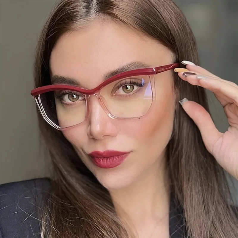 

Personality eyebrow glasses frame new fashion Europe and the United States trend all match women anti-blue glasses