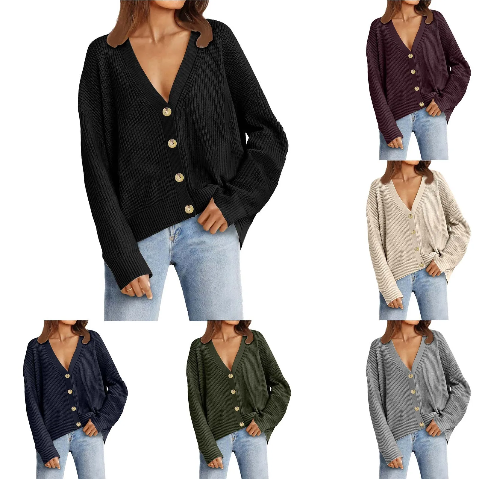 Women's Solid Color Cardigan Sweater Autumn And Winter Simple Versatile Buttons Sweater Cardigan for Boys
Women's Solid Color Cardigan Sweater Autumn And Winter Simple Versatile Buttons Sweater Cardigan for Boys