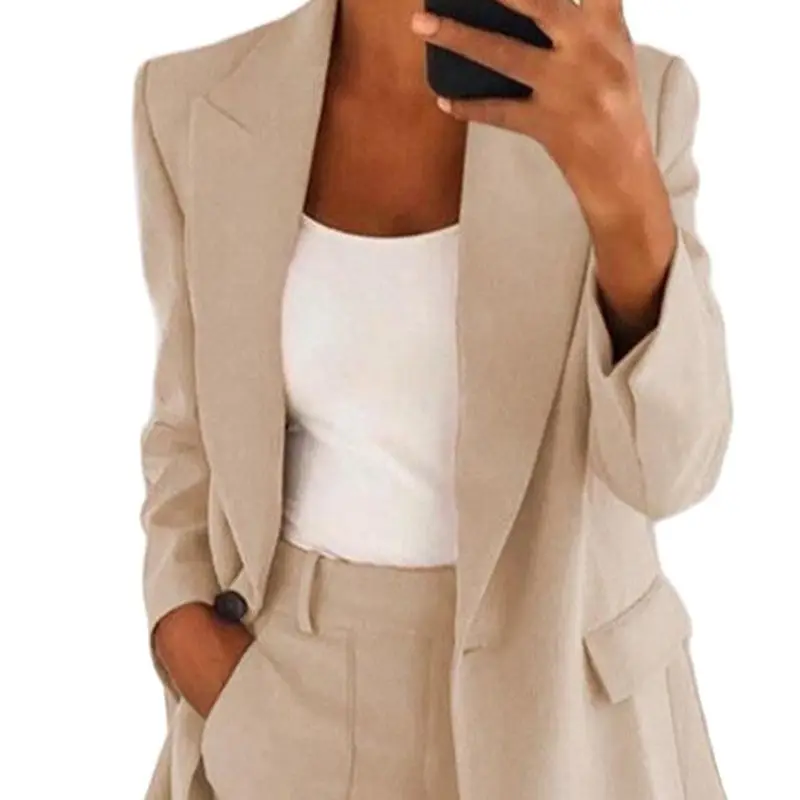 Summer Linen Casual Women Sui Pants One Button Notched Lapel Slim Lady Blazer Trouser Set Office Female Clothing
Summer Linen Casual Women Sui Pants One Button Notched Lapel Slim Lady Blazer Trouser Set Office Female Clothing