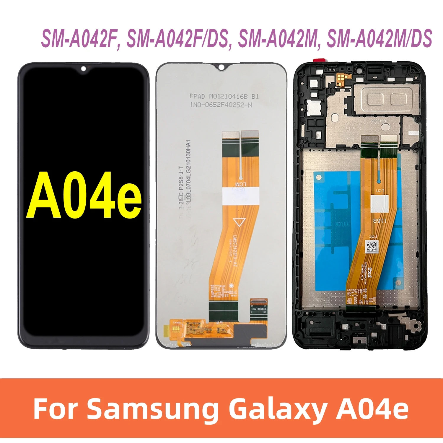 

LCD Display Touch Screen Digitizer Assembly, 6.5 '', For Samsung Galaxy A04e, A042, SM-A042F, A042F, DS, SM-A042M