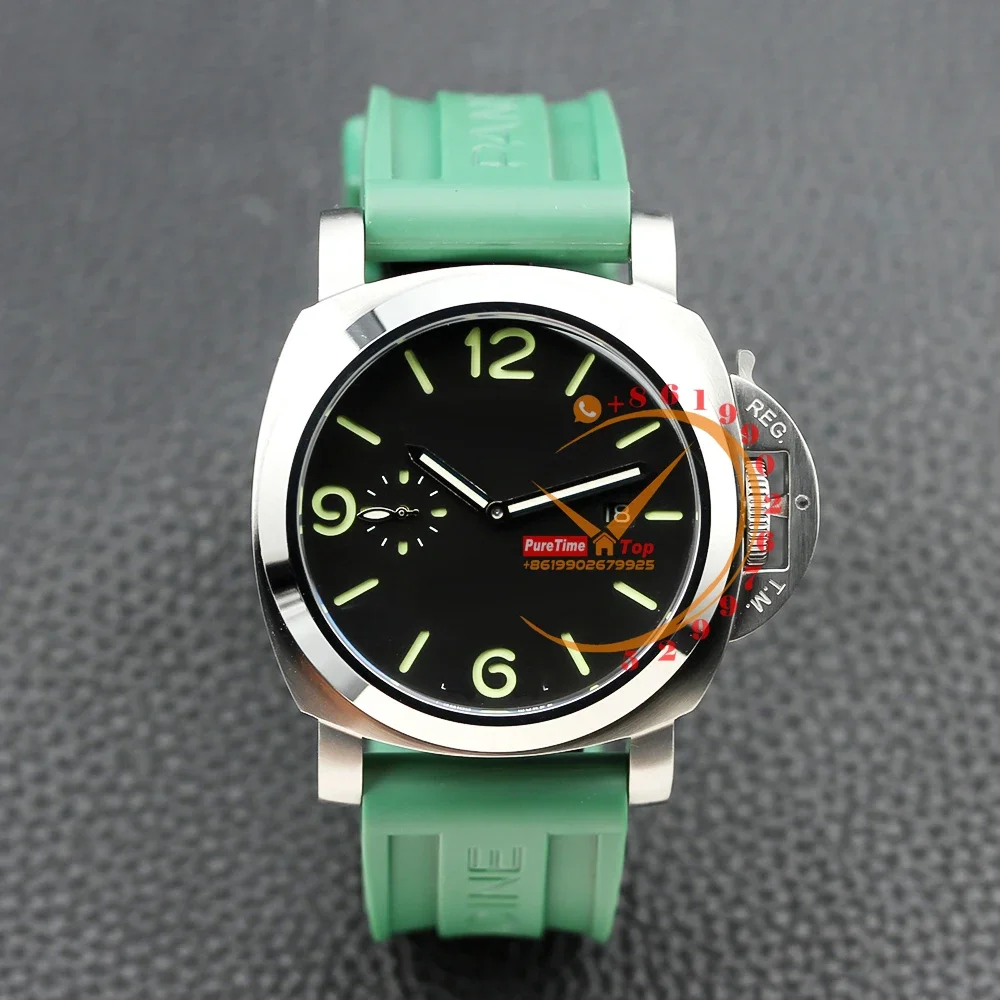 

43mm PAM1056 Automatic Mens Watch Black Dial Green Rubber Watches 2023 Top Brand New Puretime Reloj Hombre Montre Pour Hommes