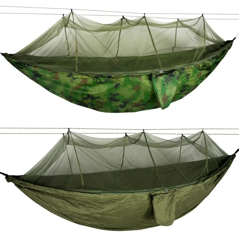 

Portable Outdoor Camping Tent Hammock with Mosquito Net 2 Person Canopy Parachute Hanging Bed Hunting Sleeping Swing Bed