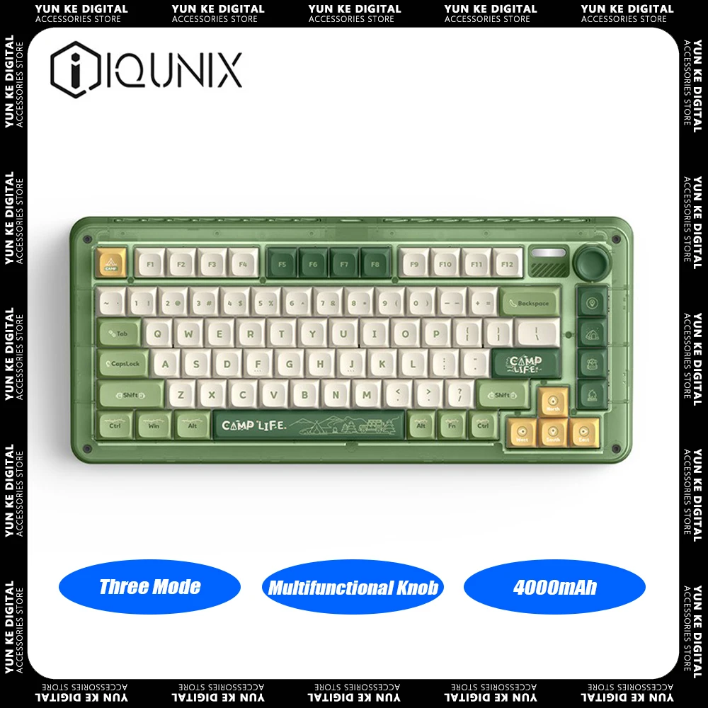 IQUNIX Camping Mechanical Keyboard Multifunctional Knob Three Mode Hot Swap 81 Keys Gaming Keyboard 6000 mAh Mac Laptop Office
IQUNIX Camping Mechanical Keyboard Multifunctional Knob Three Mode Hot Swap 81 Keys Gaming Keyboard 6000 mAh Mac Laptop Office