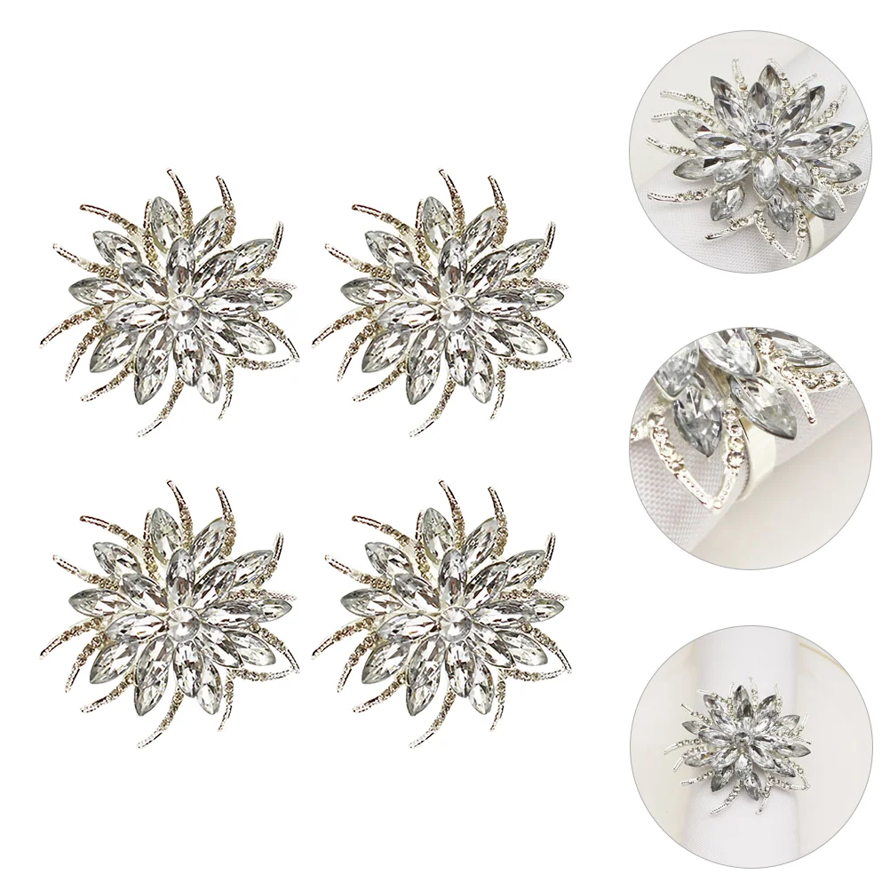 Set/4Pcs Lotus Shape Napkin Clasps Napkin Buckles Party Wedding Rhinestone Napkin Rings Tableware Party Decoration
Set/4Pcs Lotus Shape Napkin Clasps Napkin Buckles Party Wedding Rhinestone Napkin Rings Tableware Party Decoration