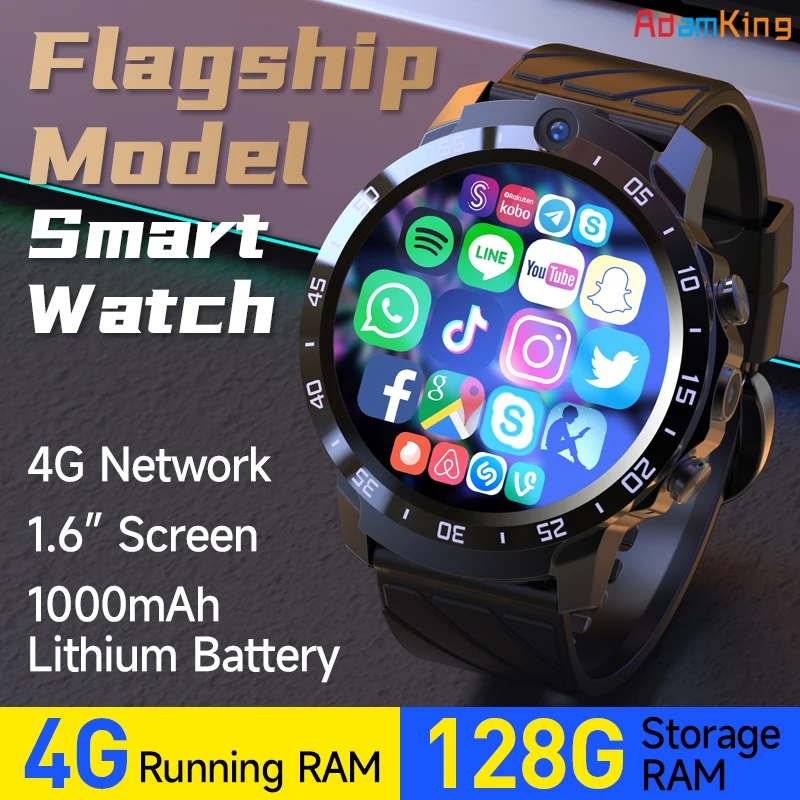 Умные часы для мужчин, экран 1,6 дюйма, SIM-карта, сеть 4G, Аккумулятор 1000 мАч, 4 Гб 128 ГБ, приложение для установки сообщения, напоминания, несколько режимов мотора
Умные часы для мужчин, экран 1,6 дюйма, SIM-карта, сеть 4G, Аккумулятор 1000 мАч, 4 Гб 128 ГБ, приложение для установки сообщения, напоминания, несколько режимов мотора