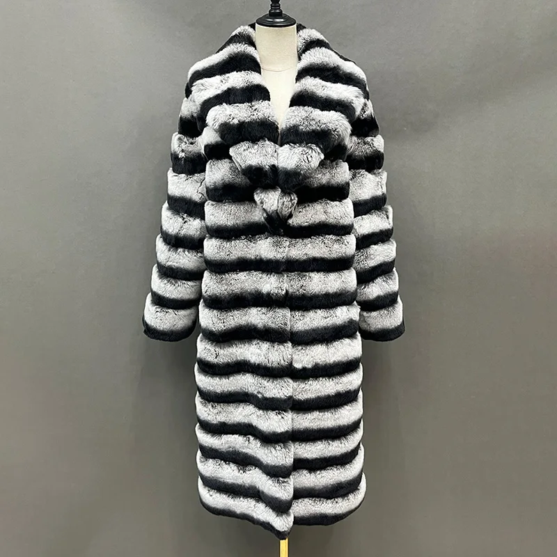 Women's Winter Natural Rex Rabbit Fur Long Coat Lady Large Collar Overcoat Thick Warm QQ5753
Women's Winter Natural Rex Rabbit Fur Long Coat Lady Large Collar Overcoat Thick Warm QQ5753