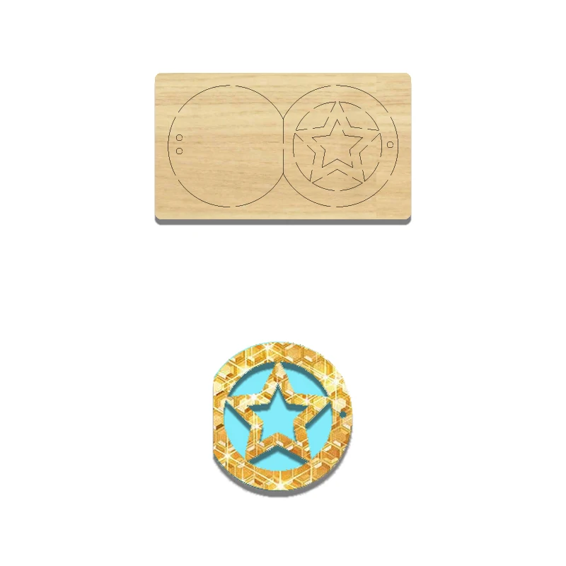 

Double Layer Five-Pointed Star Wood Cutting Die, Suitable for Most Machines, BY106