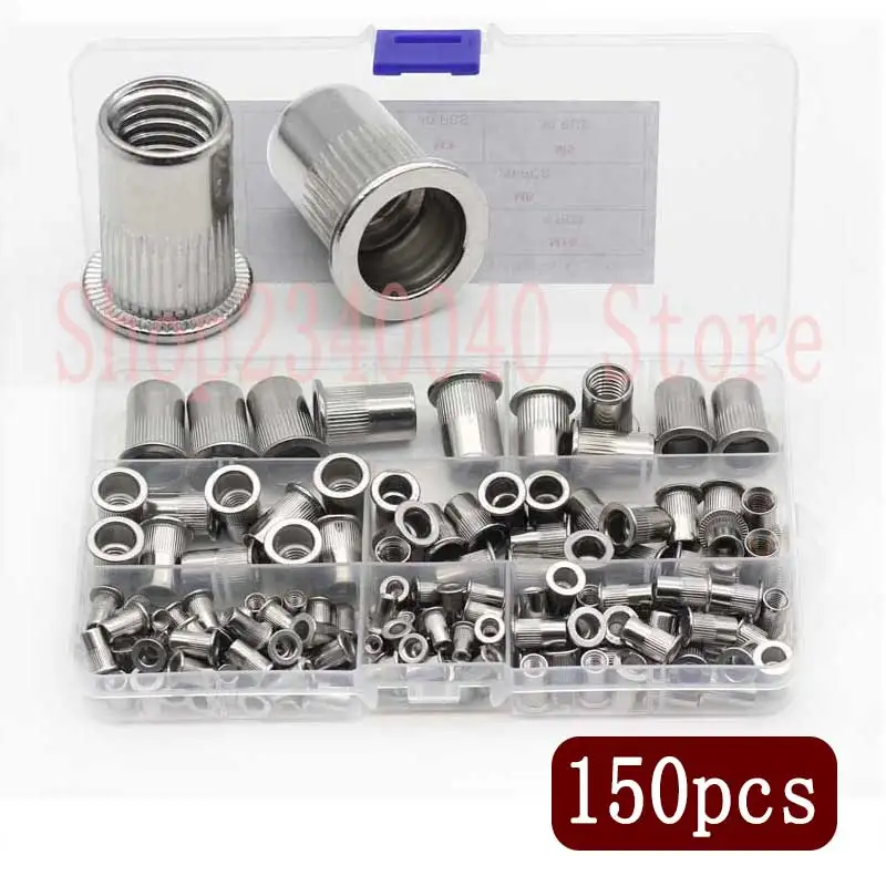M3 M4 M5 M6 M8 M10 M12 304 Stainless Steel Flat Head Rivet Nut NutsInsert Cap Thread Insert Rivet Nut Tool 150Pcs/Set Rivet Nuts
M3 M4 M5 M6 M8 M10 M12 304 Stainless Steel Flat Head Rivet Nut NutsInsert Cap Thread Insert Rivet Nut Tool 150Pcs/Set Rivet Nuts