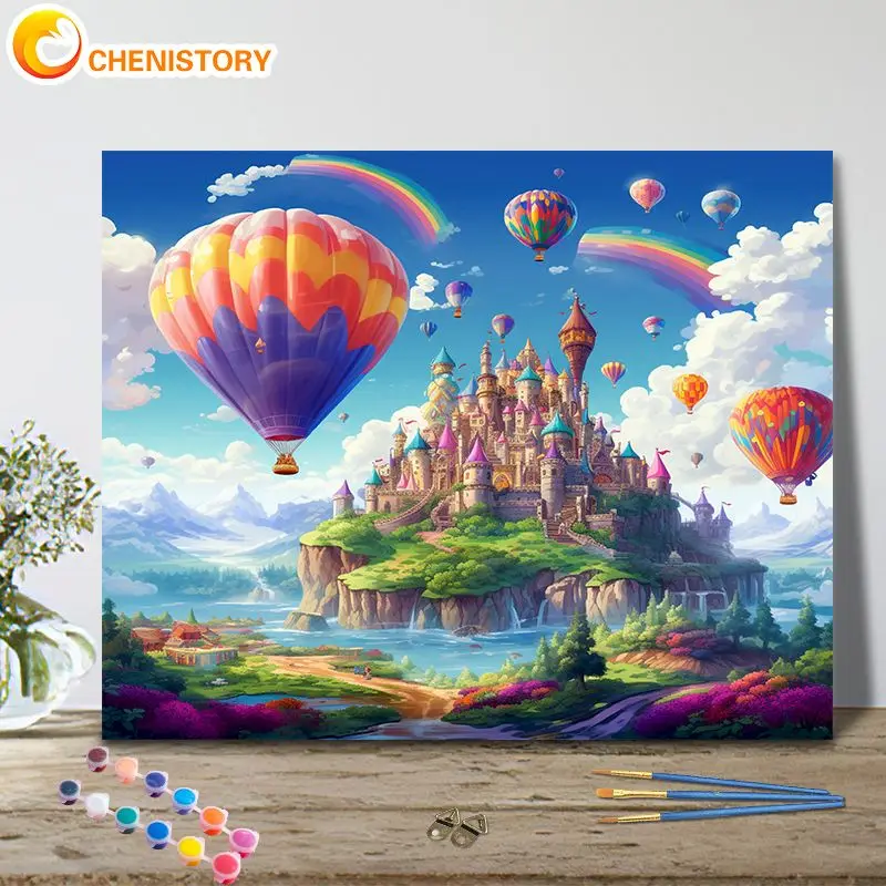 CHENISTORY Coloring By Number Hot air balloon castle Drawing On Canvas Picture By Number Art HandPainted Home Decoration DIY Gif
CHENISTORY Coloring By Number Hot air balloon castle Drawing On Canvas Picture By Number Art HandPainted Home Decoration DIY Gif