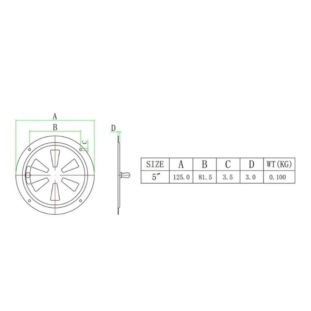 Marine Air Vent Butterfly Accessories Boat Parts Round Louvered Vent Silver Stainless Steel 1 Pieces 125mm (5inch)
Marine Air Vent Butterfly Accessories Boat Parts Round Louvered Vent Silver Stainless Steel 1 Pieces 125mm (5inch)