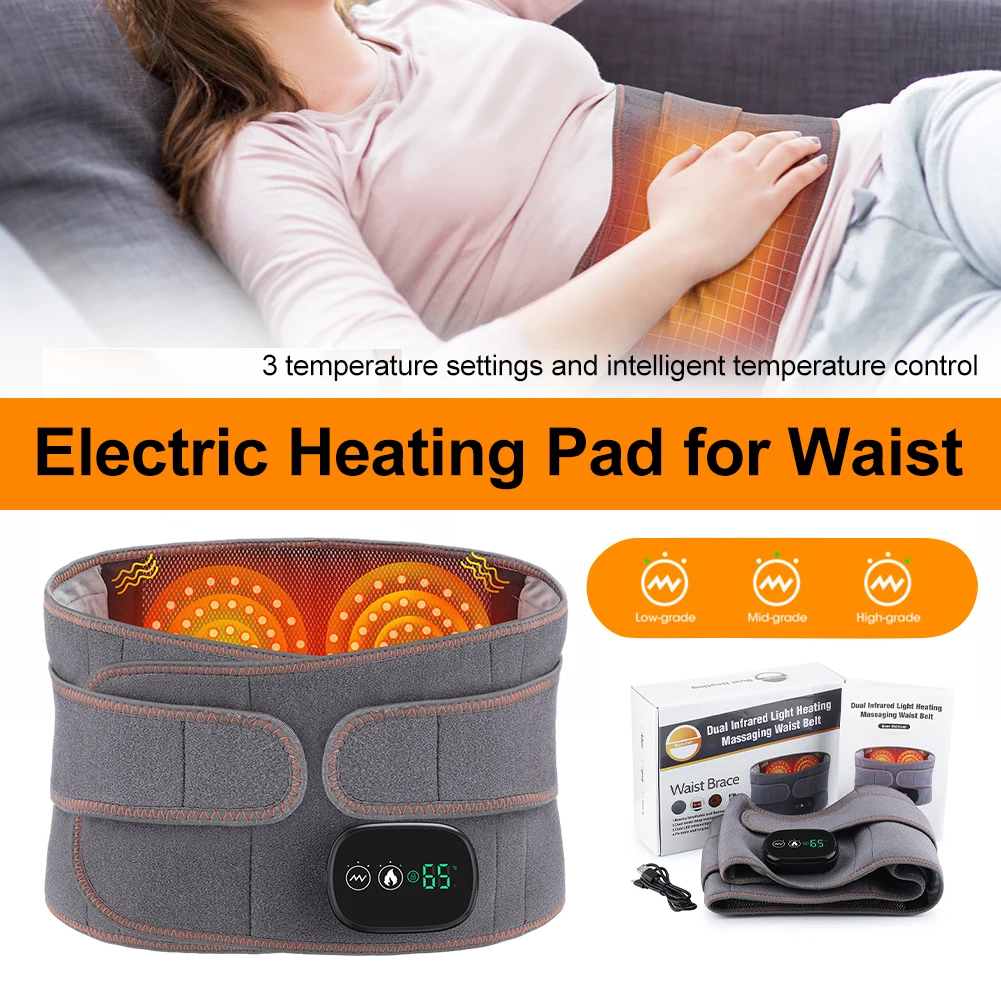 Winter Electric Heating Pad For Waist With Massage Waist Belt Vibration Massager 3 Temperature Settings Pain Relief Rechargeable
Winter Electric Heating Pad For Waist With Massage Waist Belt Vibration Massager 3 Temperature Settings Pain Relief Rechargeable