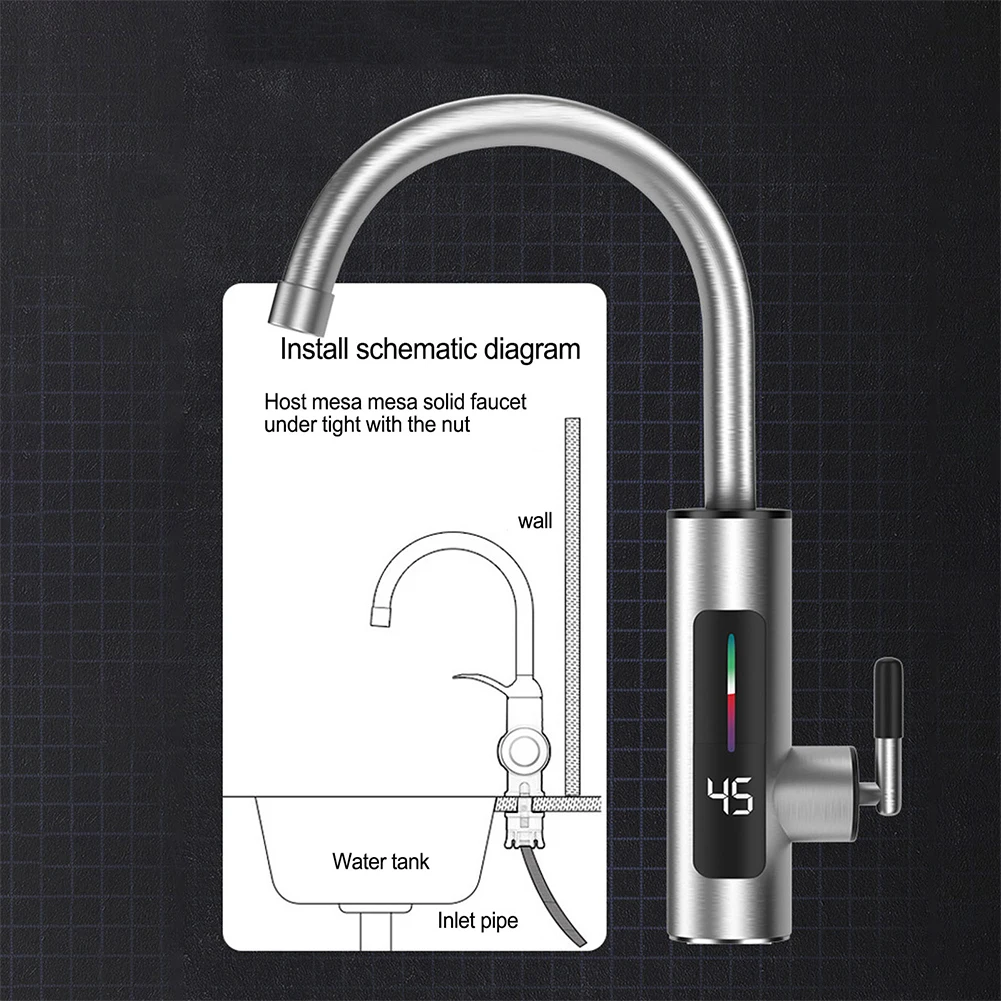 Stainless Steel Electric Kitchen Water Heater Faucet Instant Hot Water Scalding Prevention Convenient Handle Turning
Stainless Steel Electric Kitchen Water Heater Faucet Instant Hot Water Scalding Prevention Convenient Handle Turning