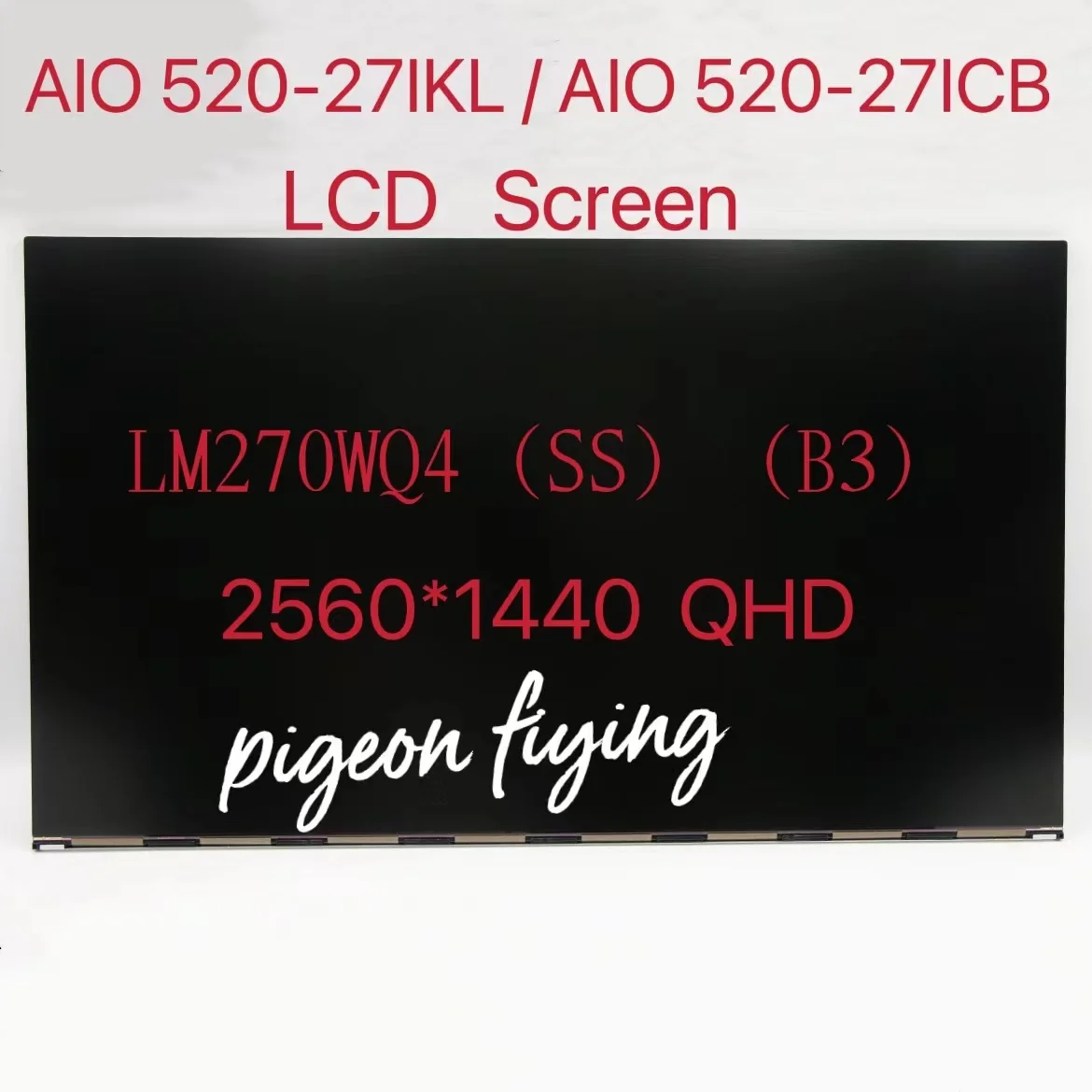 

For Lenovo ideacentre AIO 520-27IKL All-in-One Compatible LCD Scren Display Replacement QHD LM270WQ4 SSB3 2560*1440 FRU:01AG972