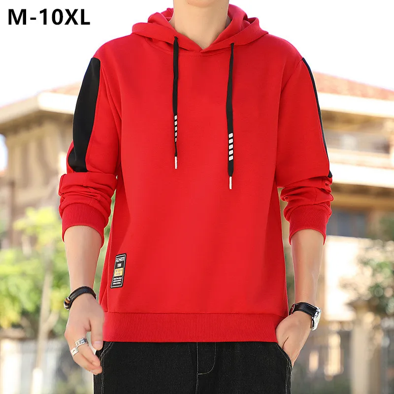 

10XL Men Hoodies High Quality Teenagers Pullover Boys 9XL 8XL 7XL Plus Size Spring Autumn Loose Streetwear Male Sweatshirt Tops