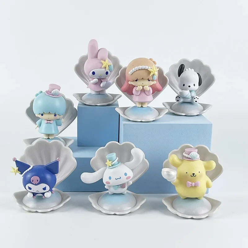 Фигурка Sanrio 8 см из аниме «Моя Мелодия», Hello Kitty Kawaii Kuromi, экшн-коллекция, набор из 6 предметов из ПВХ, океанские ракушки, подарки для детей
Фигурка Sanrio 8 см из аниме «Моя Мелодия», Hello Kitty Kawaii Kuromi, экшн-коллекция, набор из 6 предметов из ПВХ, океанские ракушки, подарки для детей
