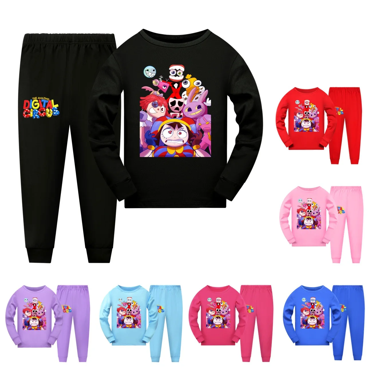 

The Amazing Digital Circus Merch Clothes Kids Pomni Jax Pajamas Sets Baby Girls Long Sleeve Pijamas Junior Boy Cartoon Sleepwear