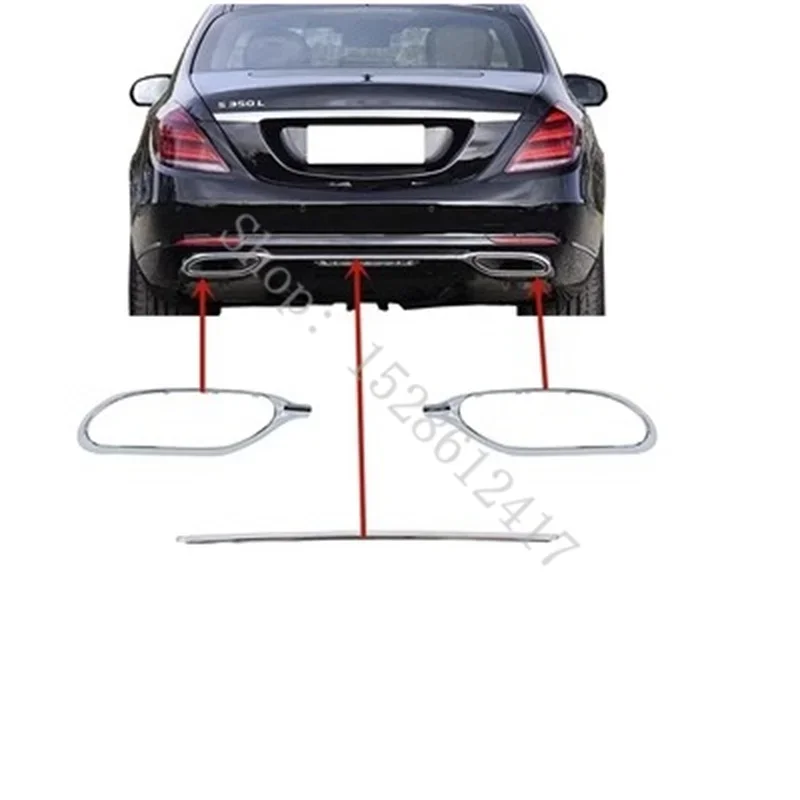 For Mercedes-Benz S-Class W222 S320/S350/S450/S500 2018~2020 Electroplated muffler bright frame Trim for rear bumper trim strip
For Mercedes-Benz S-Class W222 S320/S350/S450/S500 2018~2020 Electroplated muffler bright frame Trim for rear bumper trim strip