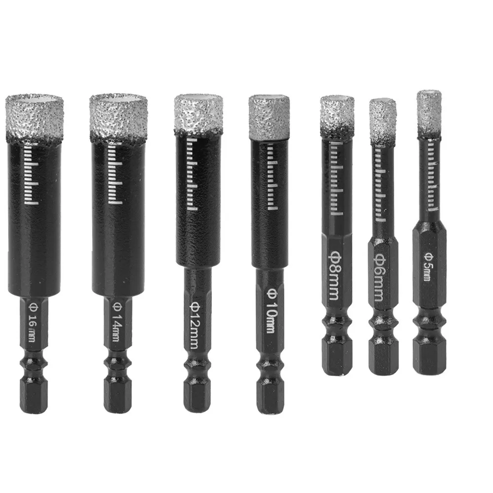 2pcs Hex Drill Bits For Granite Ceramic Marble Tile Stone Glass 5/6/8/10/12/14/16mm Diamond Dry Drill Bits Hole Saw Cutter Tools
2pcs Hex Drill Bits For Granite Ceramic Marble Tile Stone Glass 5/6/8/10/12/14/16mm Diamond Dry Drill Bits Hole Saw Cutter Tools