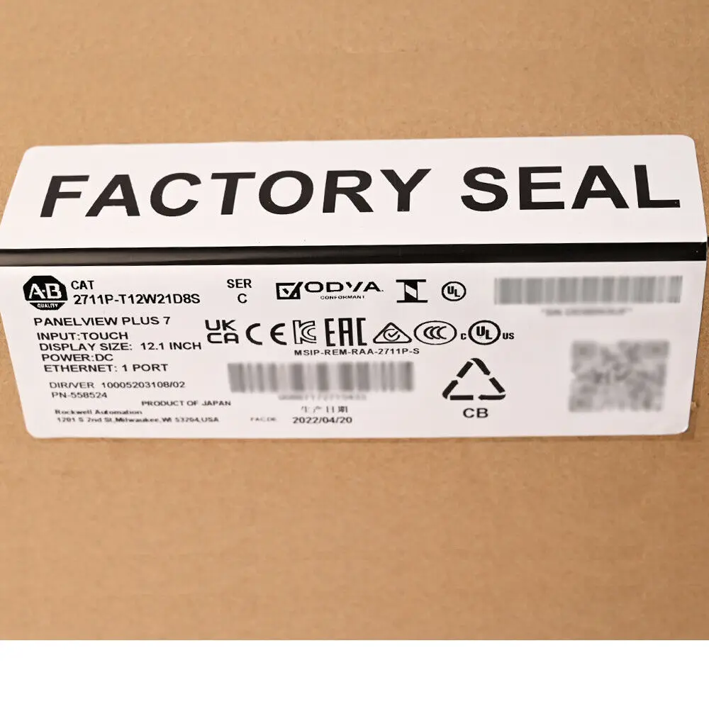 NEW Allen-Bradley PanelView Plus 7 Graphic Terminal 2711P-T12W21D8S Fast Ship
NEW Allen-Bradley PanelView Plus 7 Graphic Terminal 2711P-T12W21D8S Fast Ship