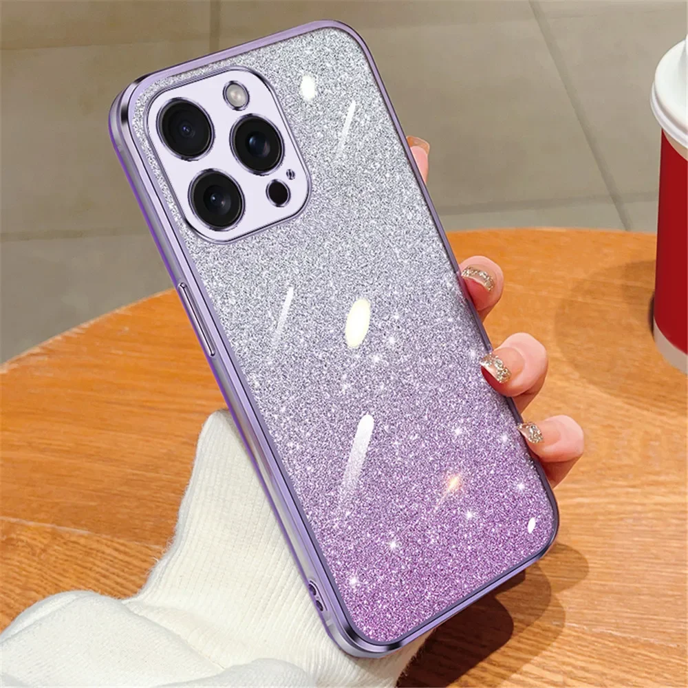 Soft Silicone Cover Luxury Gradient Glitter Plating Case for iPhone 15 14 Pro Max 13 12 Mini 11 Pro XR XS Max X 8 7 Plus SE 2020 
Soft Silicone Cover Luxury Gradient Glitter Plating Case for iPhone 15 14 Pro Max 13 12 Mini 11 Pro XR XS Max X 8 7 Plus SE 2020