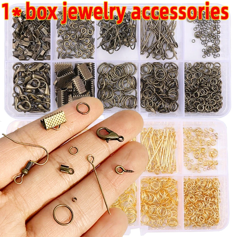 1 Box Alloy Accessories Jewelry Findings Repair Tools Lobster Clasp Open Jump Rings Earring Hooks DIY Jewelry Making Supplies
1 Box Alloy Accessories Jewelry Findings Repair Tools Lobster Clasp Open Jump Rings Earring Hooks DIY Jewelry Making Supplies