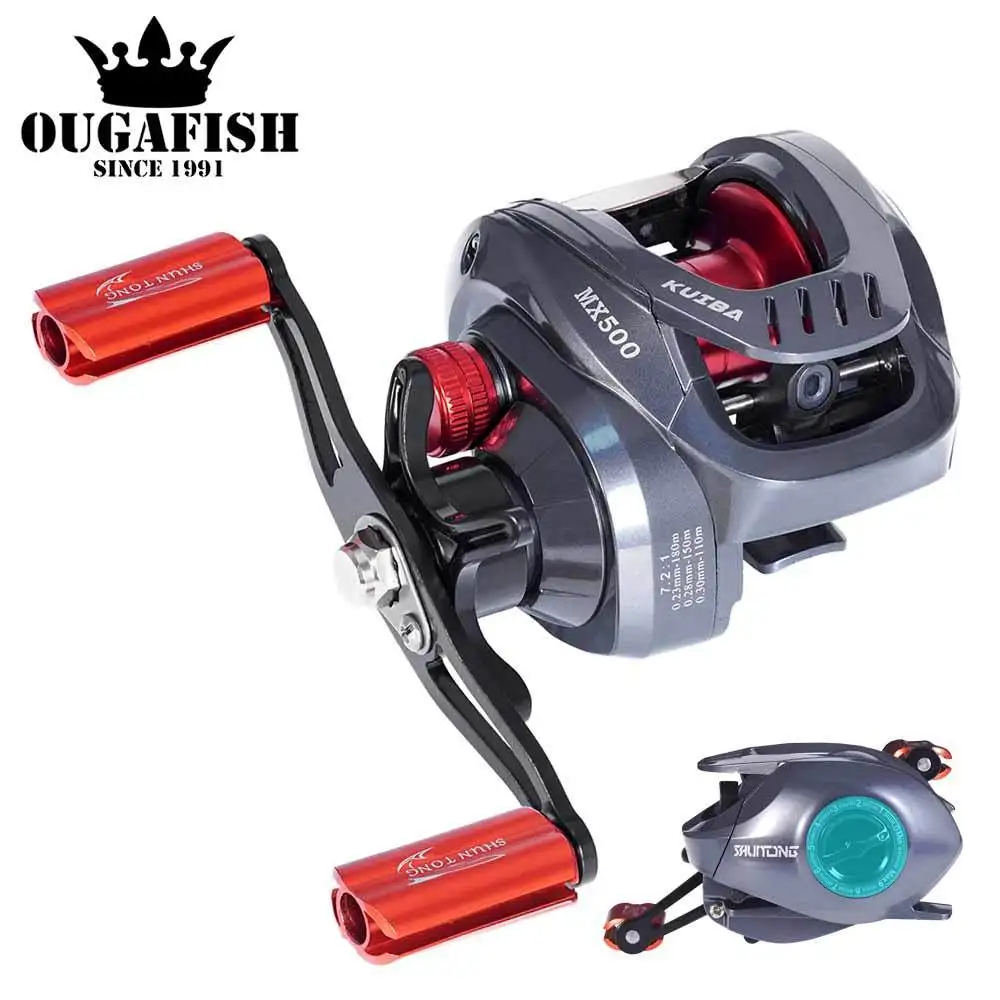 

MX500 Baitcasting Reel Fishing 8kg Drag High Speed 7.2:1 Aluminum Grip 11bb Left/Right Casting Reels Carretilha Pesca Equipment