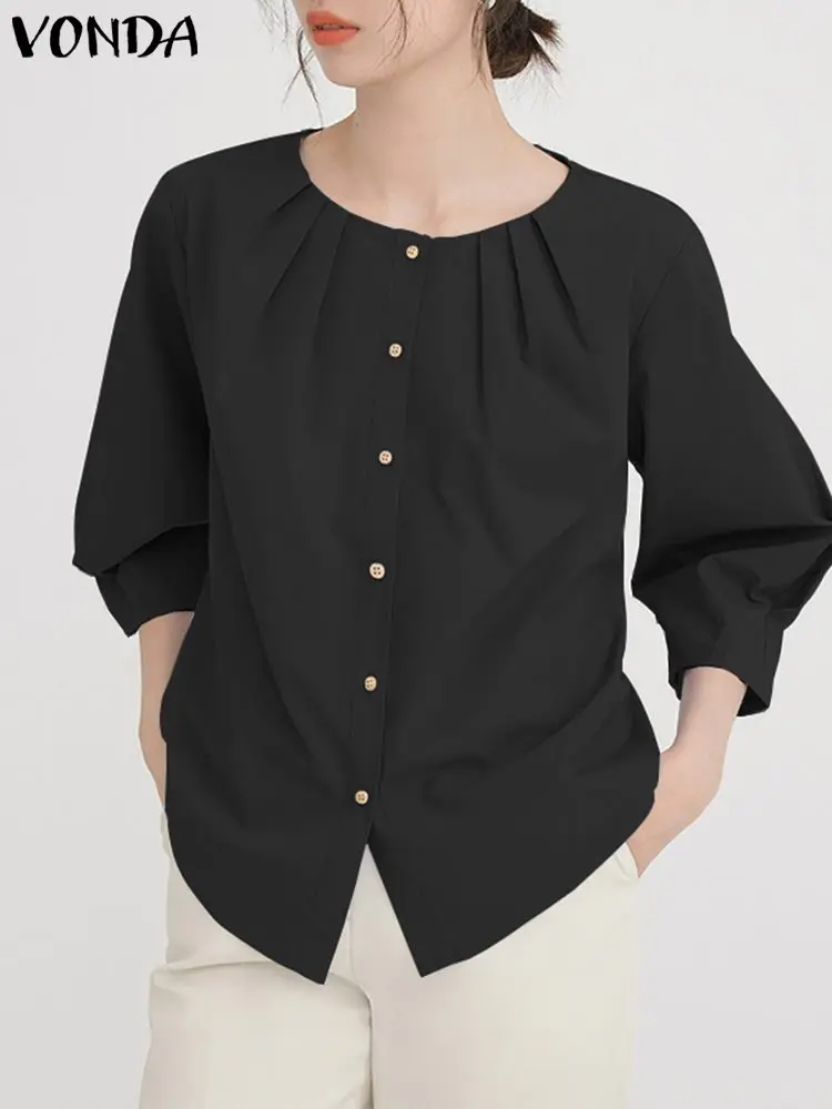 VONDA Women Fashion Blouse 2023 Solid Color Shirts Elegant Half Sleeve Round Neck Tops Bohemian Loose Casual Shirts Oversized
VONDA Women Fashion Blouse 2023 Solid Color Shirts Elegant Half Sleeve Round Neck Tops Bohemian Loose Casual Shirts Oversized
