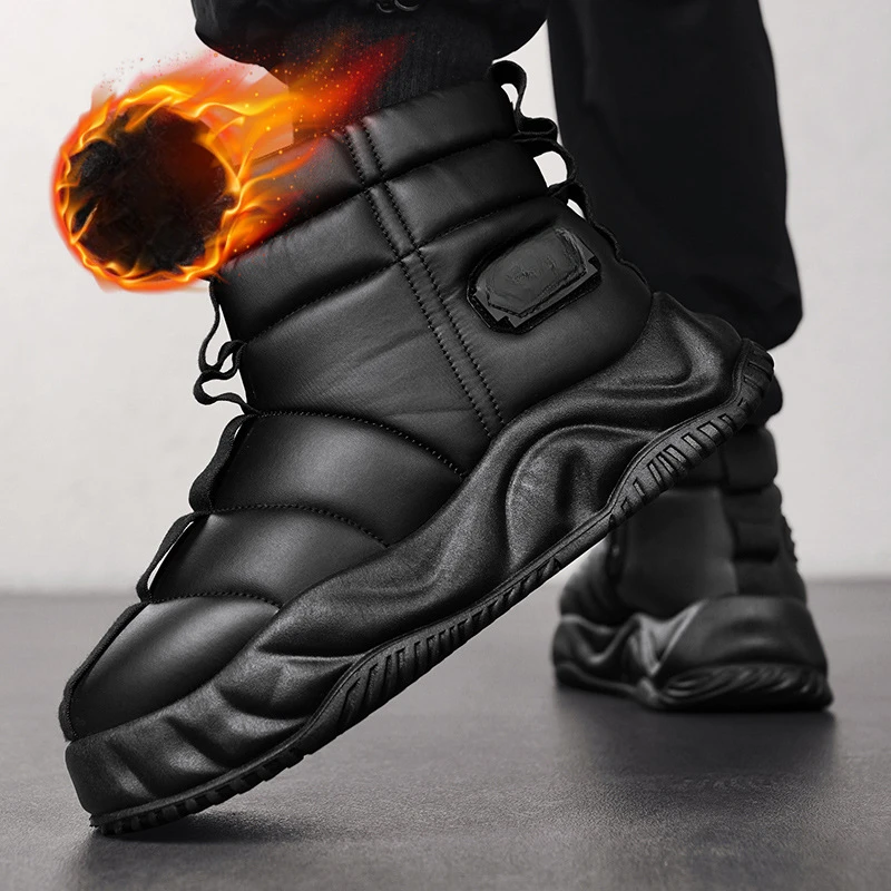 Snow Boots Men's Shoes Winter 2024 New High-top Cotton Shoes Thick Sole Anti-slip Plus Velvet Warm Thickened Down Bread Shoes
Snow Boots Men's Shoes Winter 2024 New High-top Cotton Shoes Thick Sole Anti-slip Plus Velvet Warm Thickened Down Bread Shoes