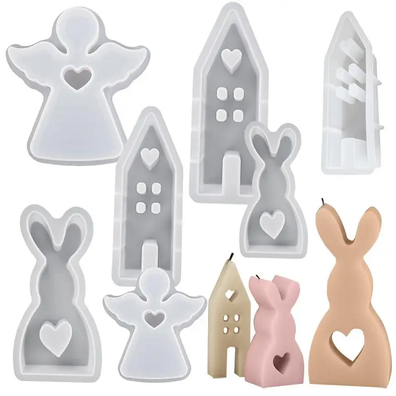 Easter Ornament Silicone Candle Mold DIY Angel House Craft Gifts Making Soap Plaster Concrete Casting Molds Home Decor Supplies
Easter Ornament Silicone Candle Mold DIY Angel House Craft Gifts Making Soap Plaster Concrete Casting Molds Home Decor Supplies
