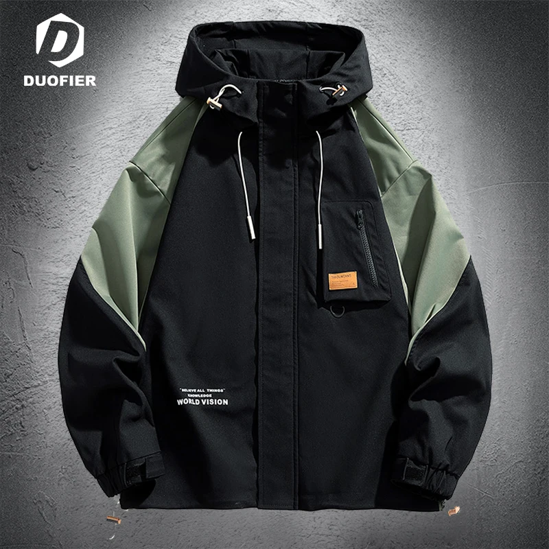 Autumn Men Letter Print Cargo Jacket Autumn Splicing Colors Zipper Hooded Overcoat Male Casual Simple Daily Travel Windbreaker
Autumn Men Letter Print Cargo Jacket Autumn Splicing Colors Zipper Hooded Overcoat Male Casual Simple Daily Travel Windbreaker