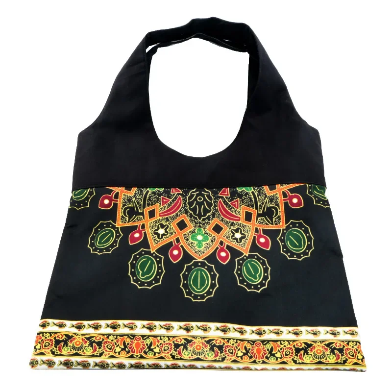 

2023 African New Fashion Bucket Bags For Women Handmade Canvas Handbag New Fashion Reusable Shopping Bags Women Big Bag WYB34