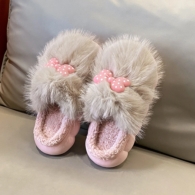 Замшевые Зимние домашние хлопковые туфли из коровьей кожи, Лидер продаж 2023, женская обувь на низком каблуке, женские тапочки на плоской подошве с бантом-бабочкой 
Замшевые Зимние домашние хлопковые туфли из коровьей кожи, Лидер продаж 2023, женская обувь на низком каблуке, женские тапочки на плоской подошве с бантом-бабочкой