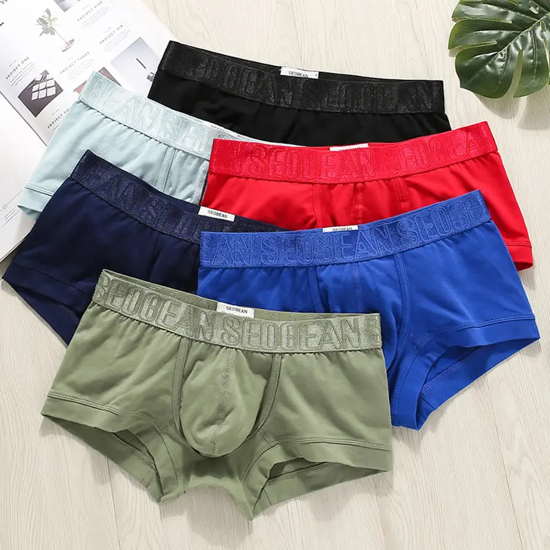 

Men's Brief Soft Boxer Shorts Underpants Man Fashion Men's Boxer Panties U Convex Pouch Shorts Sexy Underwear For Male Plus Size