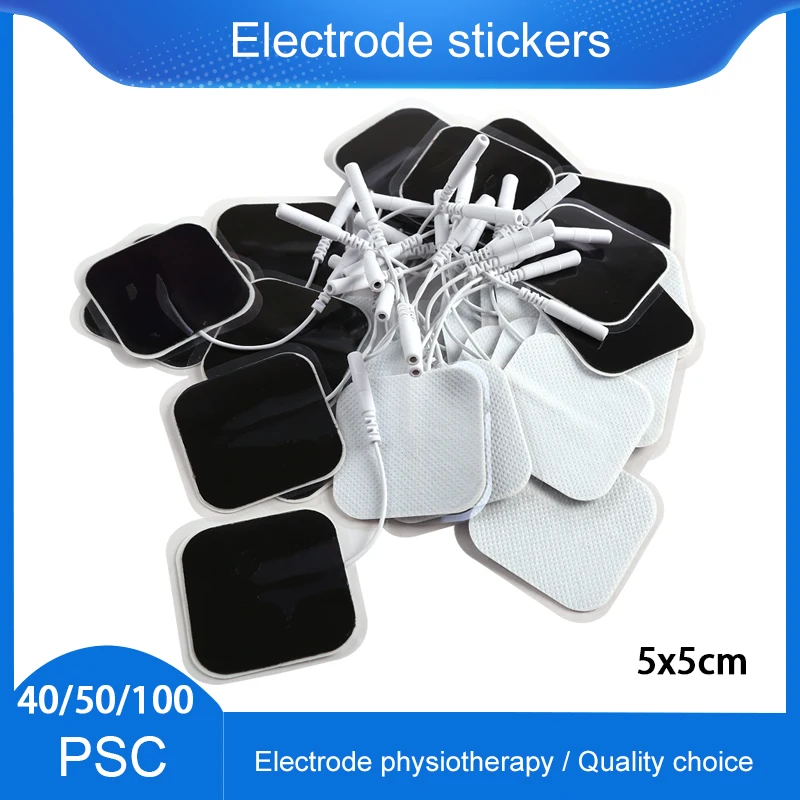 

40/50/100p Electrode Pads for Tens Digital Therapy Machine EMS Muscle Stimulator Tens Acupuncture Physiotherapy Body Massager