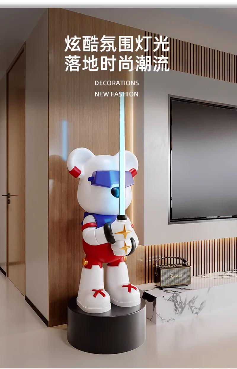 Creative Lightsaber Bear Floor-standing Art Ornament, Large Luxury Doll, Home Decoration, Large Piggy Bank, Bluetooth Speaker Creative Lightsaber Bear Floor-standing Art Ornament, Large Luxury Doll, Home Decoration, Large Piggy Bank, Bluetooth Speaker