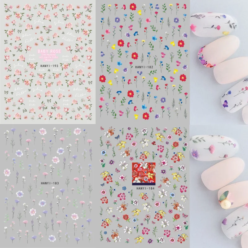 4pcs/set Nail Decal Stickers Elegant flowers Cherry blossom peach Back Glue Nail Stickers Decoration For Nail Tips Beauty
4pcs/set Nail Decal Stickers Elegant flowers Cherry blossom peach Back Glue Nail Stickers Decoration For Nail Tips Beauty