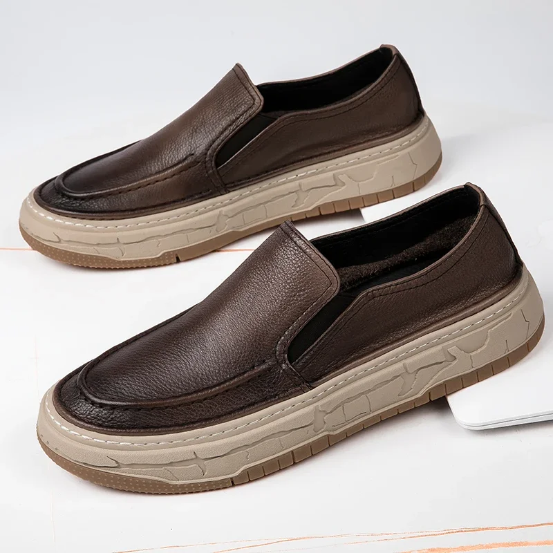 New British Style Men Genuine Leather Shoes Classic Business Office Shoes Casual Loafers Breathable Thick Bottom Men Dress Shoes
New British Style Men Genuine Leather Shoes Classic Business Office Shoes Casual Loafers Breathable Thick Bottom Men Dress Shoes
