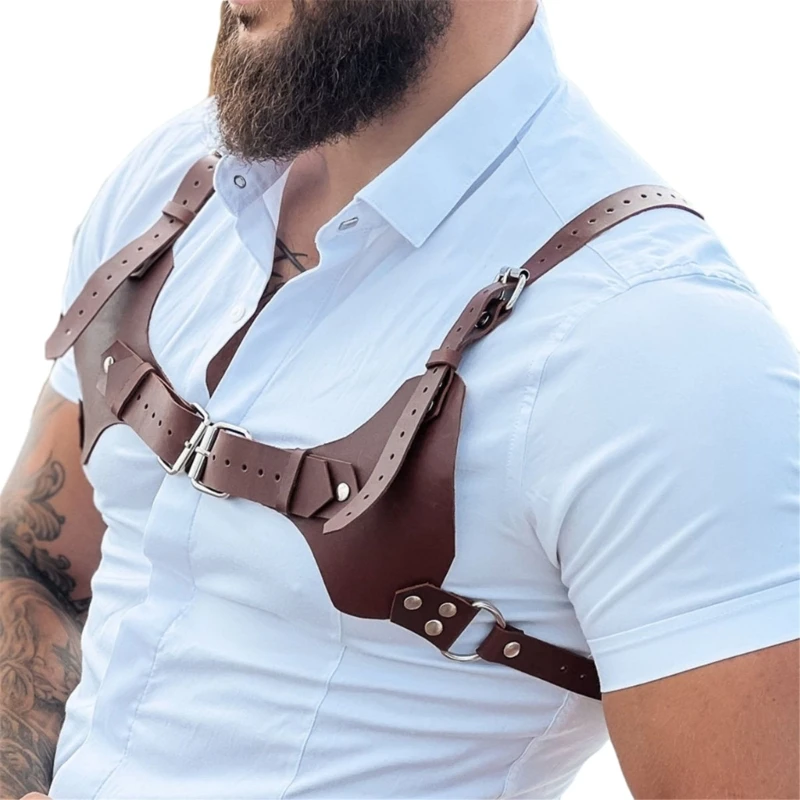 Self Bondage Costumes Men Leather Body Chest Harness Suspenders Brown Punk Belt F0S4
Self Bondage Costumes Men Leather Body Chest Harness Suspenders Brown Punk Belt F0S4